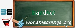 WordMeaning blackboard for handout